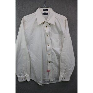 Ivy Crew Men's Wrinkle Resistant Classics Long Sleeve White Shirt-Size XL-Y2K